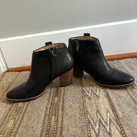 MADEWELL Billy Black Leather Ankle Booties Boots - 9 - Picture 1 of 4